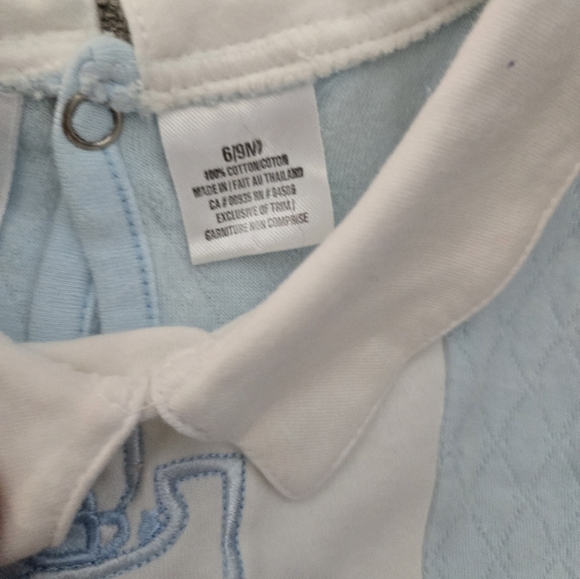 Set Of 4 Vintage Baby Blue Rompers Sets Carter's, Bright Future, Baby Bear - Picture 8 of 16